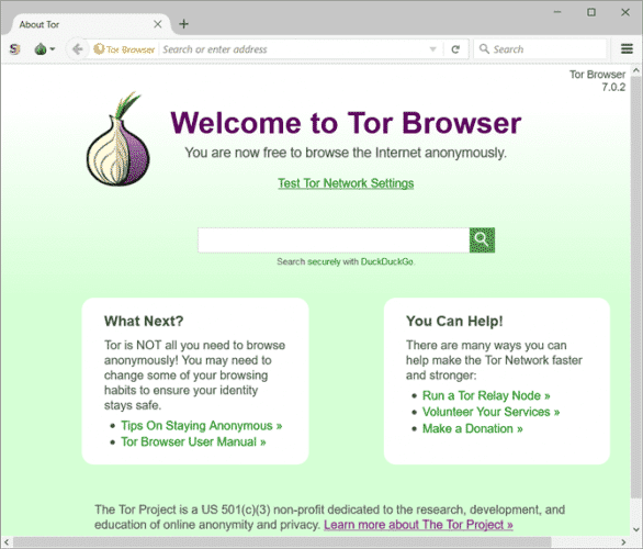 صورة لـ أفضل التطبيقات المحمولة التي لا تتطلب أي تثبيت لنظام Windows | tor-browser-user-interface-586x500-min-DzTechs