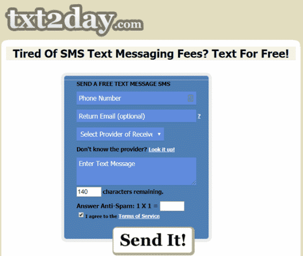 صورة لـ أفضل المواقع لإرسال رسائل نصية مجانية من الكمبيوتر إلى الهواتف المحمولة (SMS) | txt2day-592x500-min-DzTechs