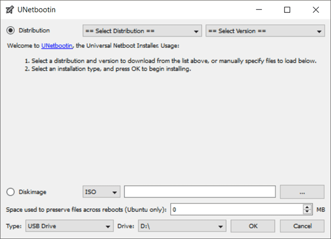 صورة لـ أفضل التطبيقات المحمولة التي لا تتطلب أي تثبيت لنظام Windows | unetbootin-user-interface-670x483-min-DzTechs
