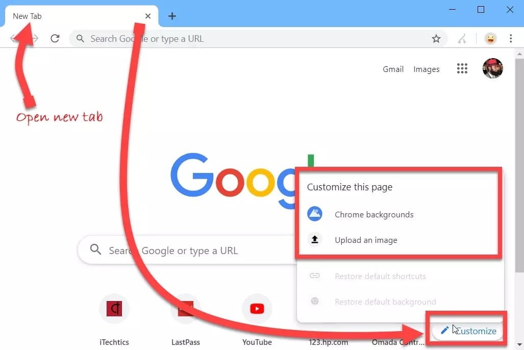 صورة لـ تنزيل Google Chrome 77 مع ميزات التخصيص الجديدة | Customize-Chrome-new-tab-page-min-DzTechs
