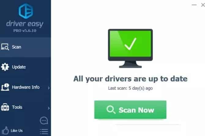 صورة لـ كيف إصلاح خطأ “لم يتم تثبيت جهاز إخراج الصوت” على Windows | Driver-Easy-Scan-670x447-min-DzTechs