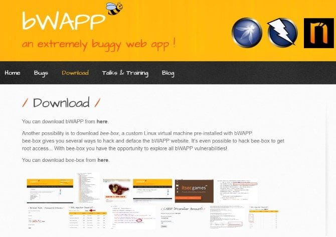صورة لـ أفضل المواقع التي تعلمك كيفية الاختراق بشكل قانوني | Hacking-Websites-BWAPP-min-DzTechs