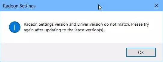 صورة لـ إصلاح خطأ إصدار Radeon Settings وإصدار Driver غير متطابقين | Radeon-Settings-error-min-DzTechs