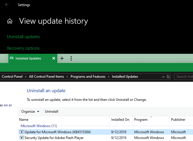 صورة لـ تلميحات لمساعدتك في إصلاح خطأ شاشة الموت الزرقاء (BSoD) في Windows | Windows-10-Uninstall-Updates-min-DzTechs