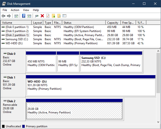 صورة لـ محرك الأقراص الخارجي لا يظهر أو لم يتم إكتشافه؟ هنا الإصلاحات | Windows-Disk-Management-Removable-Disk-min-DzTechs