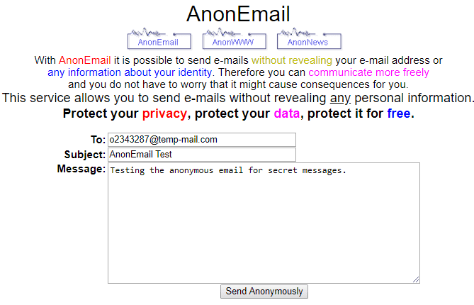 صورة لـ كيفية إرسال بريد إلكتروني بشكل مجهول : طرق مميزة للتخفي | anonymouse-anonmail-min-DzTechs