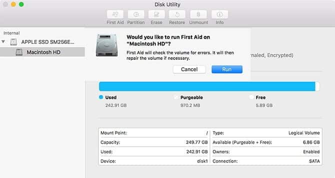 صورة لـ أفضل الأدوات المجانية للـ Mac للكشف وإصلاح المشاكل الشائعة | disk_utility_first_aid-min-DzTechs
