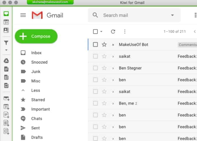 صورة لـ أفضل تطبيقات macOs لتثبيتها على الـ MacBook أو الـ iMac | kiwi-for-gmail-default-inbox-interface-on-mac-min-DzTechs
