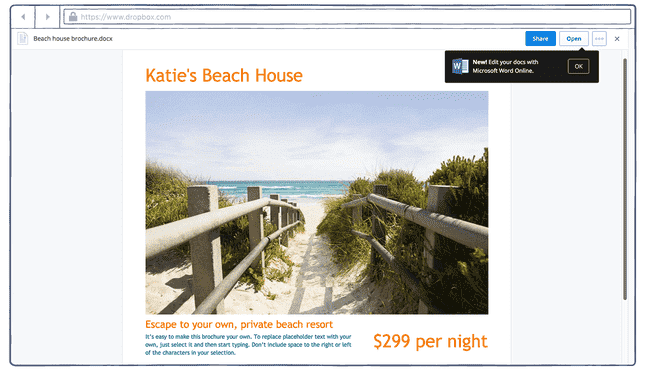 صورة لـ أفضل بدائل Microsoft Office المجانية على الـ Mac | mac-office-alternatives-dropbox-min-DzTechs