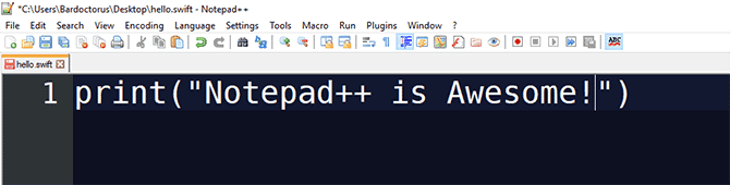 صورة لـ كيفية البرمجة في Swift Language على Windows 10 | notepadpp_blank_670-min-DzTechs