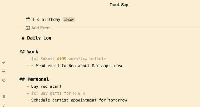 صورة لـ أفضل تطبيقات macOs لتثبيتها على الـ MacBook أو الـ iMac | noteplan-notes-view-min-DzTechs