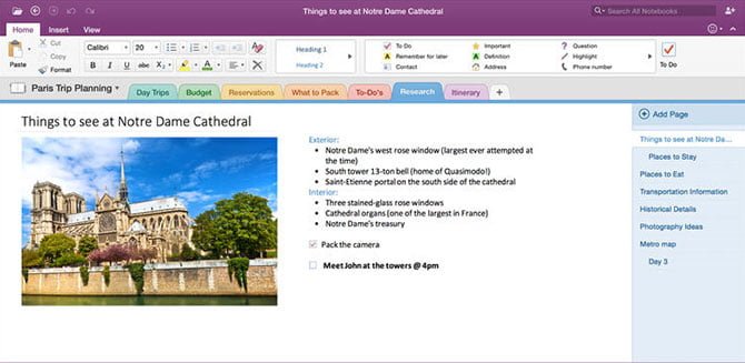صورة لـ أفضل تطبيقات macOs لتثبيتها على الـ MacBook أو الـ iMac | onenote_mac_best_apps-min-DzTechs