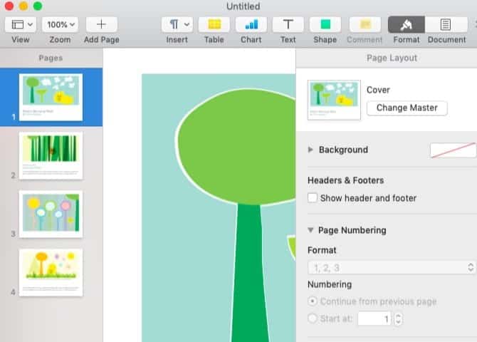 صورة لـ أفضل تطبيقات macOs لتثبيتها على الـ MacBook أو الـ iMac | pages-mac-app-interface-min-DzTechs