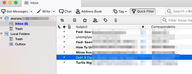 صورة لـ أفضل تطبيقات macOs لتثبيتها على الـ MacBook أو الـ iMac | thunderbird-inbox-view-on-mac-min-DzTechs