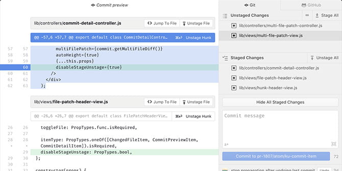 صورة لـ مُقارنة بين Visual Studio Code و Atom: أي مُحرِّر للتعليمات البرمجية مناسب لك؟ | visual-studio-code-vs-atom-atom-github-integration-min-DzTechs