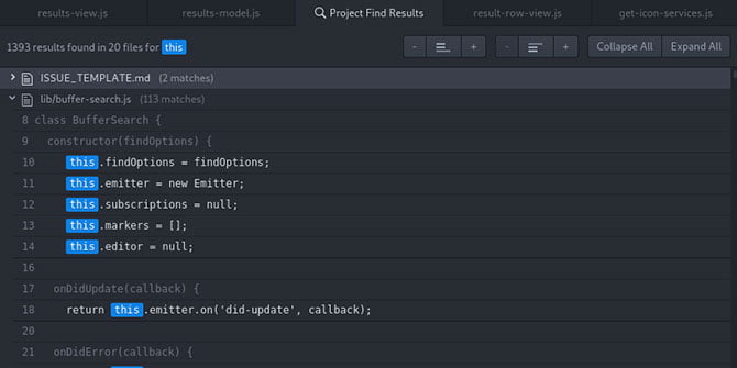 صورة لـ مُقارنة بين Visual Studio Code و Atom: أي مُحرِّر للتعليمات البرمجية مناسب لك؟ | visual-studio-code-vs-atom-atom-project-find-min-DzTechs