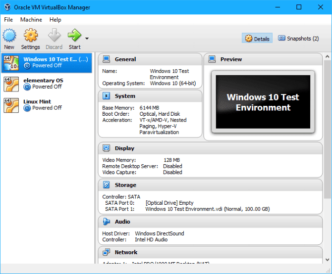 صورة لـ كيفية التأكد من أن جهاز الكمبيوتر الخاص بك يمكنه تشغيل Windows 10 | 02-VirtualBox-Main-Window-min-DzTechs