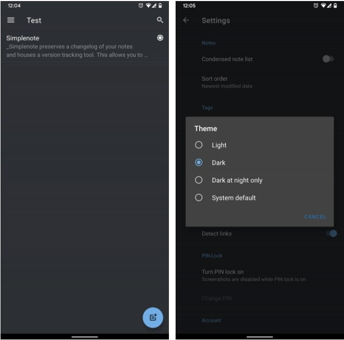 صورة لـ أفضل النصائح والخدع الغير المعروفة لـ Simplenote من أجل تحسين الأداء | Dark2BTheme-min-DzTechs
