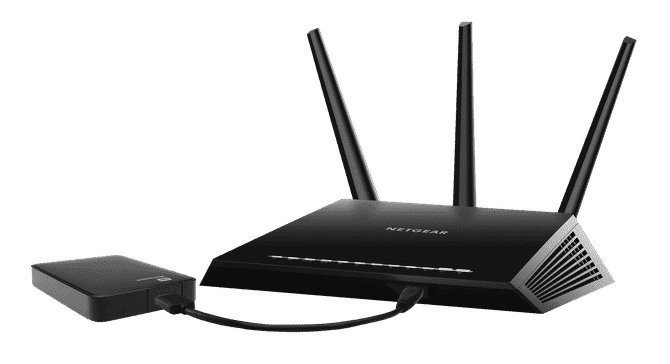 صورة لـ ما هي طريقة نقل الملفات الأفضل لشبكتك المنزلية؟ | FileTransferProtocols-Netgear-Router-Hard-Drive-min-DzTechs