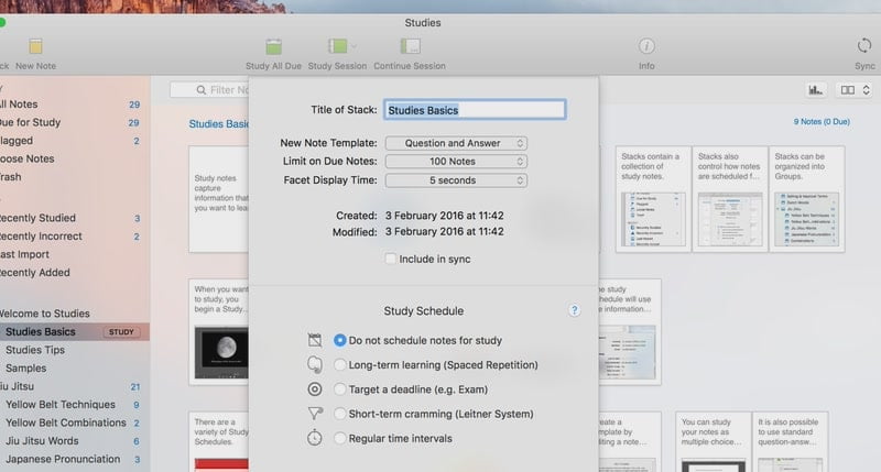 صورة لـ أفضل تطبيقات البطاقات التعليمية للـ Mac مع مقارنة بينها | Learning-Studies-min-DzTechs