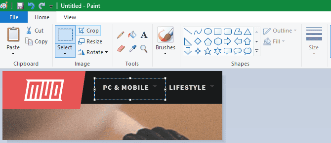 صورة لـ كيفية تحرير وتحسين لقطات الشاشة باستخدام MS Paint | MS-Paint-Crop-Screenshot-min-DzTechs