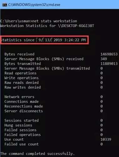 صورة لـ Unattached Image | Net-Stats-command-min-DzTechs