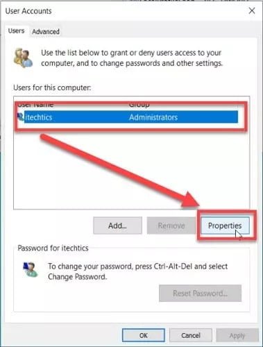 صورة لـ كيفية تغيير اسم الحساب، اسم المستخدم واسم ملف التعريف في Windows 10 | Open-user-account-properties-min-DzTechs