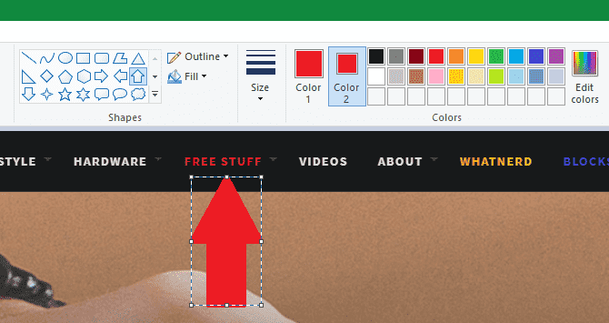 صورة لـ كيفية تحرير وتحسين لقطات الشاشة باستخدام MS Paint | Paint-Draw-Arrow-min-DzTechs