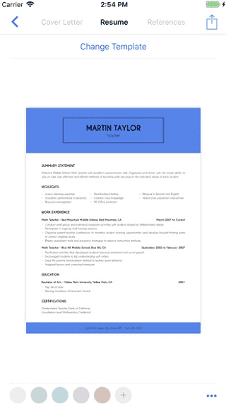 صورة لـ أفضل التطبيقات المجانية لإنشاء السيرة الذاتية (CV) لمستخدمي Android و iOS | Resume-Builder-Apps-2-min-DzTechs