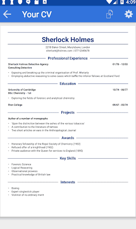 صورة لـ أفضل التطبيقات المجانية لإنشاء السيرة الذاتية (CV) لمستخدمي Android و iOS | Resume-Builder-Apps-6-min-DzTechs
