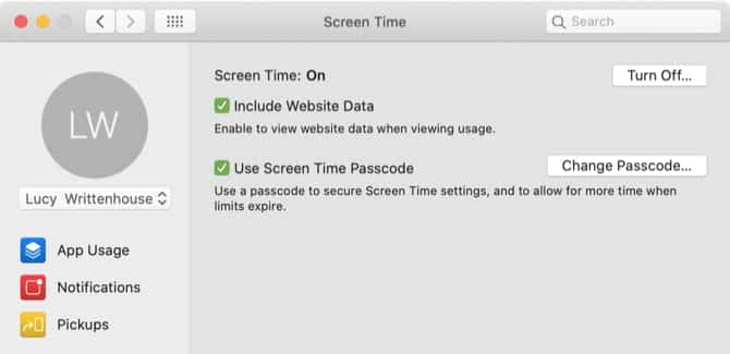 صورة لـ تقييد المحتوى وتعيين حدود لأطفالك مع مُدة استخدام الجهاز على Mac | ScreenTimeOptionsMac-min-DzTechs