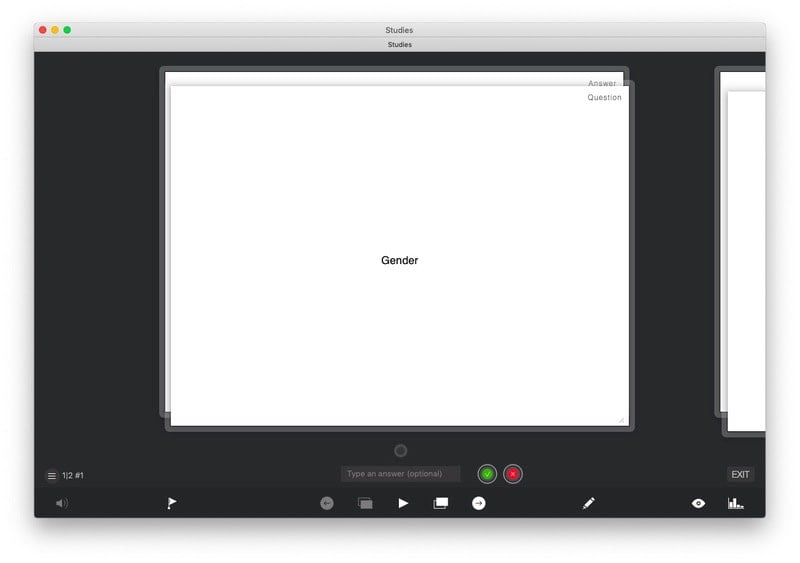 صورة لـ أفضل تطبيقات البطاقات التعليمية للـ Mac مع مقارنة بينها | Studies-Study-Interface-min-DzTechs