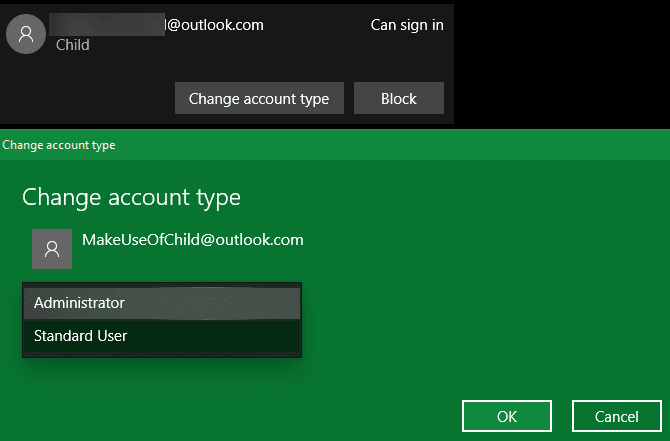 صورة لـ كيفية منع Internet Explorer من الوصول إلى الإنترنت | Windows-10-Change-Account-Type-670x441-min-DzTechs