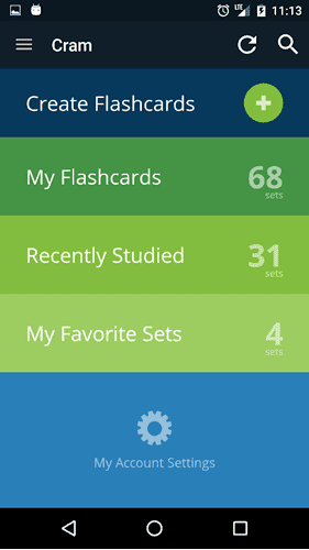 صورة لـ أفضل تطبيقات البطاقات التعليمية لنظام Android لتحسين الذاكرة | android-flashcard-app-Cram-min-DzTechs