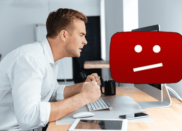 صورة لـ YouTube لا يعمل لديك؟ إليك كيفية إصلاحه على Chrome ، Android و iOS | anger-at-computer-min-DzTechs