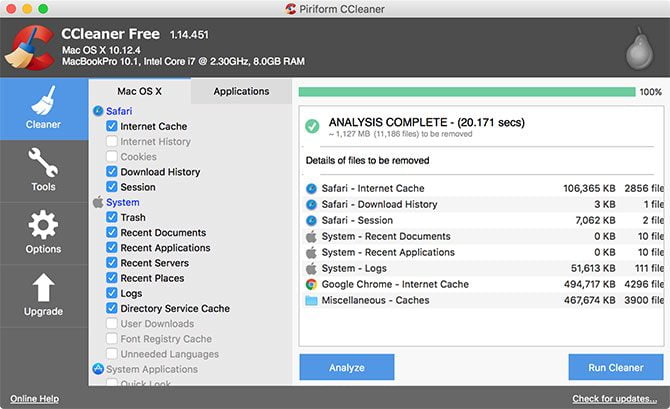 صورة لـ طرق لتسريع MacOS Catalina وتحسين الأداء | ccleaner_caches_mac-670x409-min-DzTechs