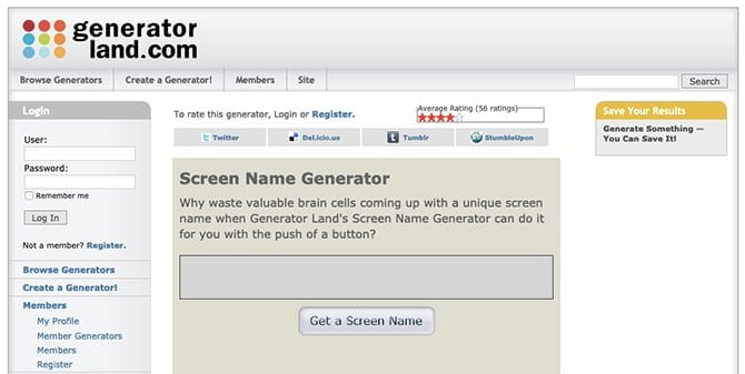 صورة لـ أفضل المواقع لإنشاء أسماء العرض الرائعة لإبراز هويتك عبر الإنترنت | cool-screen-name-generators-02-generator-land-min-DzTechs