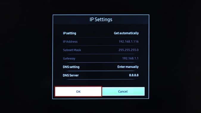 صورة لـ طرق للعثور على عنوان IP لـ Samsung TV (أو أي تلفزيون) دون الحاجة إلى جهاز التحكم عن بُعد | ip-done-min-DzTechs