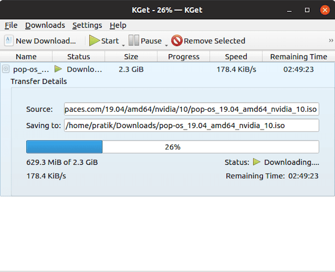 صورة لـ أفضل برامج إدارة التنزيل لنظام التشغيل Linux | kget-transfer-details-min-DzTechs