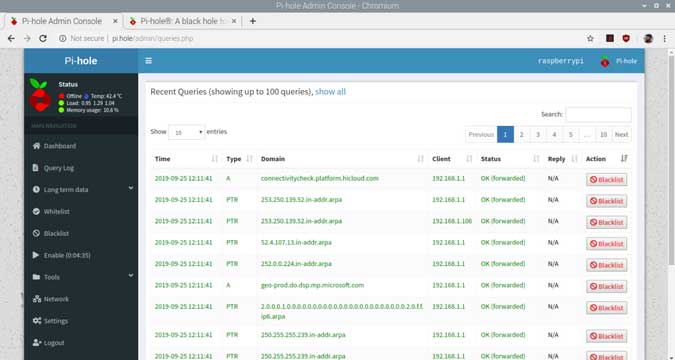 صورة لـ كيفية إعداد Pi-hole على Raspberry Pi 4 لمنع الإعلانات على مستوى الشبكة؟ | query-log2B252812529-min-DzTechs
