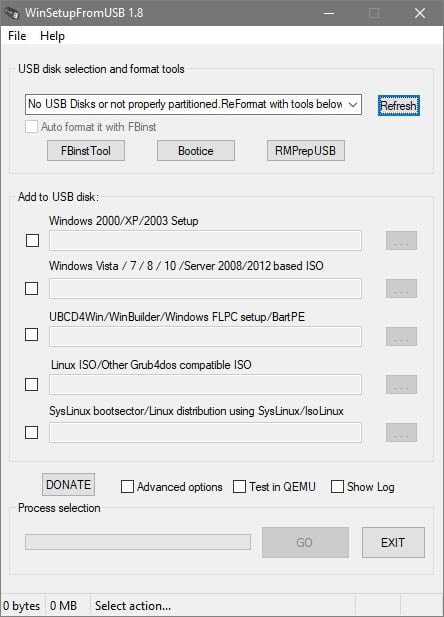 صورة لـ أفضل البرامج المجانية لإنشاء محرك أقراص USB قابل للتمهيد لـ Windows | windows-bootable-usb-tool-WinSetupFromUSB-min-DzTechs