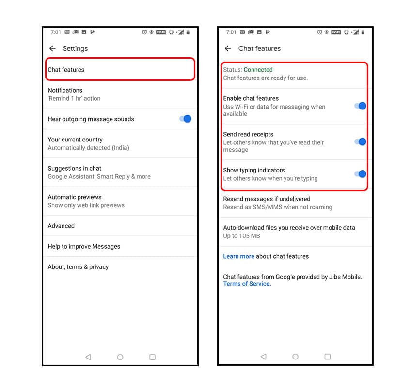 صورة لـ كيفية الحصول على خدمة Google RCS Chat على أي نظام Android | 9-1-min-DzTechs