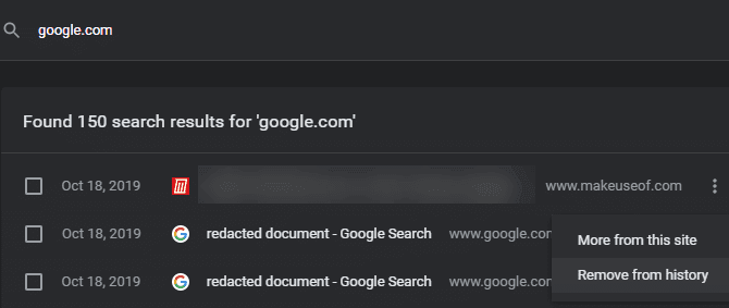 صورة لـ كيف يمكنني حذف عمليات البحث السابقة على Google من السجل؟ | Chrome-Remove-History-Entry-min-DzTechs