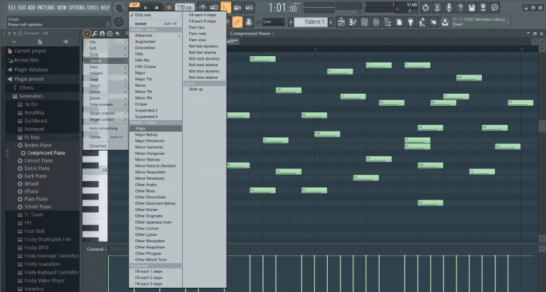 صورة لـ مقارنة بين FL Studio و Ableton – أيهما أفضل محطة عمل للصوت الرقمي | FL-Piano-Roll-768x411-min-DzTechs