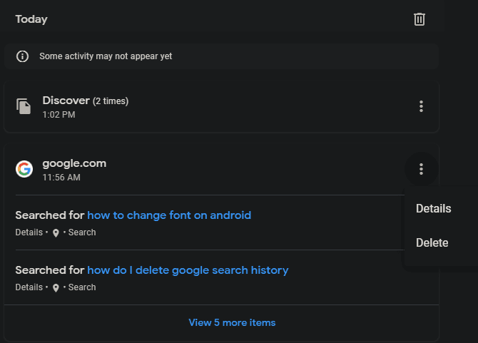 صورة لـ كيف يمكنني حذف عمليات البحث السابقة على Google من السجل؟ | Google-Clear-Search-Activity-min-DzTechs