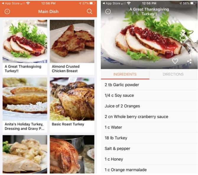 صورة لـ أفضل تطبيقات الأعياد والمناسبات لـ iPhone | Thanksgiving2BRecipes-min-DzTechs