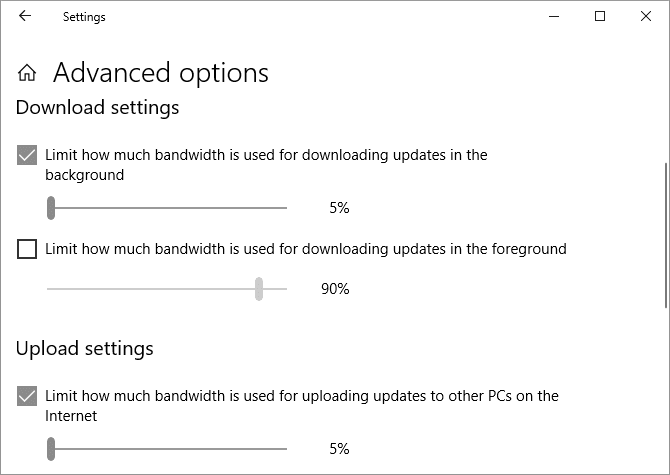 صورة لـ كيفية إصلاح ارتفاع استخدام وحدة المعالجة المركزية في Windows | Windows-10-Windows-Update-Download-Upload-Settings-min-DzTechs