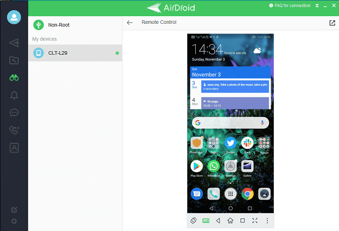 صورة لـ طرق لتشغيل تطبيقات Android على أي كمبيوتر يعمل بنظام Windows | airdroid-remote-control-phone-on-pc-min-DzTechs
