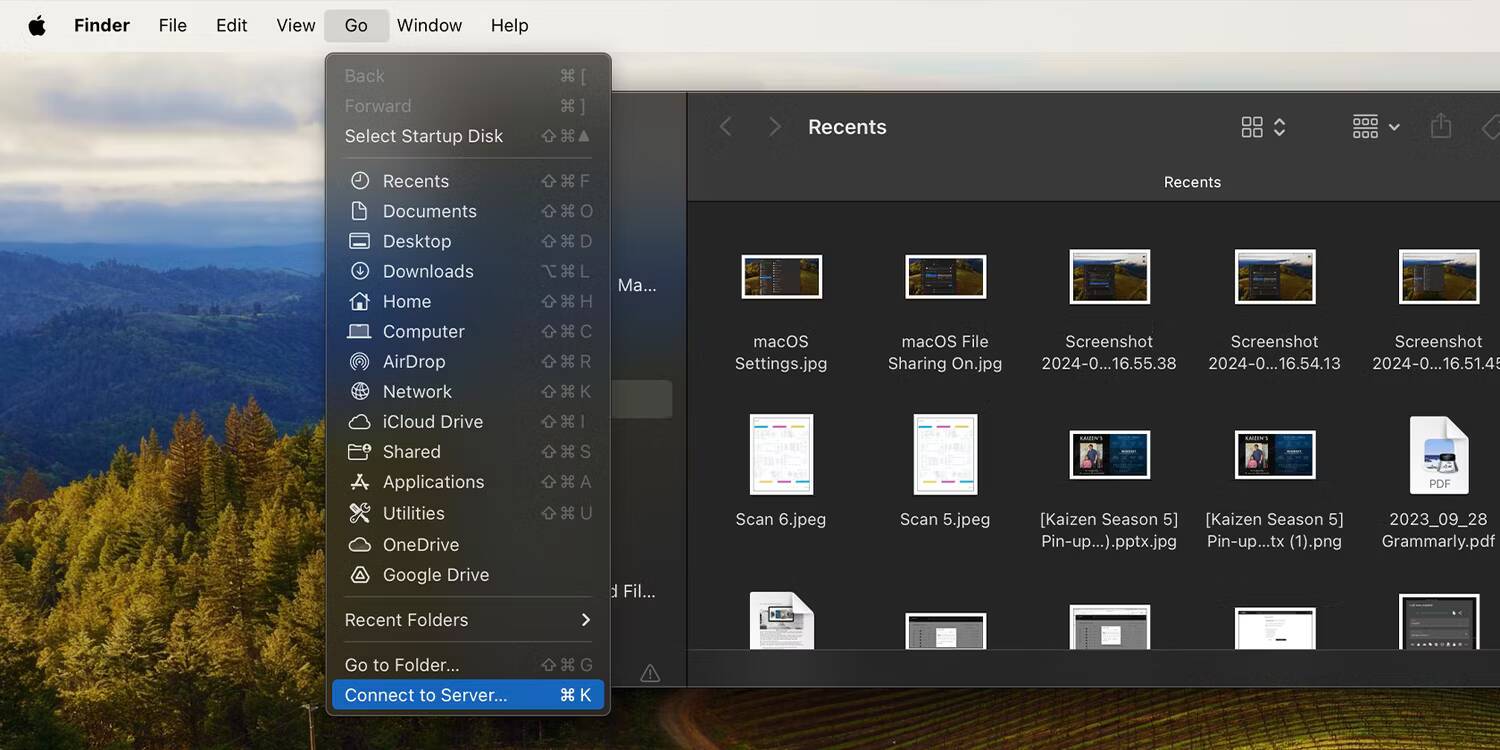 صورة لـ كيفية مشاركة الملفات بسهولة بين Mac و Windows | connect-to-server-on-finder-macos