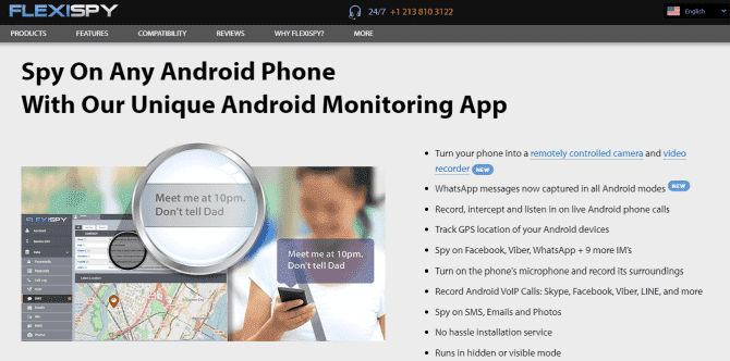 صورة لـ كيف تحمي نفسك من التجسس الغير أخلاقي أو الغير قانوني | flexispy-home-page-android-spyware-min-DzTechs